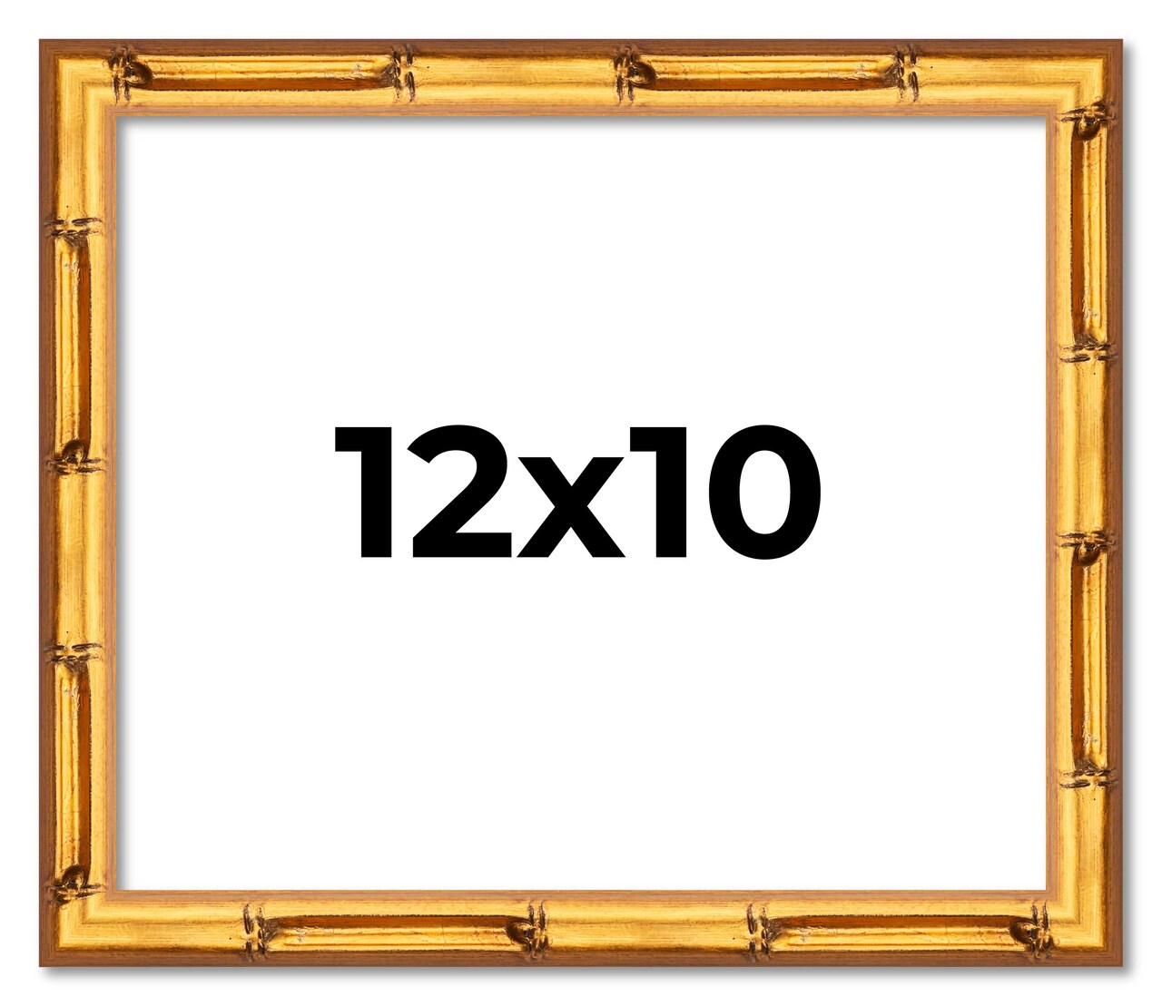 12x10 Thin Bamboo Picture Frame with UV-Resistant Acrylic & Acid Free Backing, Available in 2 Finishes - Gold and Brown